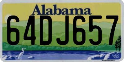 AL license plate 64DJ657