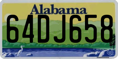 AL license plate 64DJ658