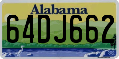 AL license plate 64DJ662