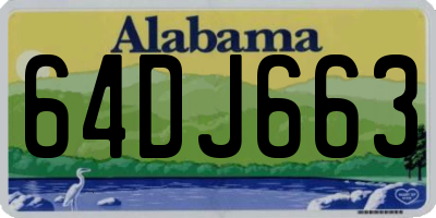 AL license plate 64DJ663