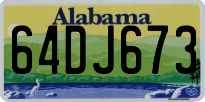 AL license plate 64DJ673