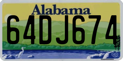 AL license plate 64DJ674