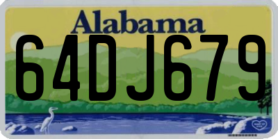 AL license plate 64DJ679