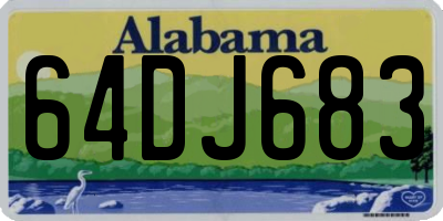 AL license plate 64DJ683
