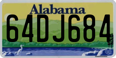 AL license plate 64DJ684