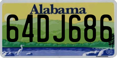 AL license plate 64DJ686