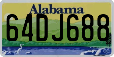AL license plate 64DJ688