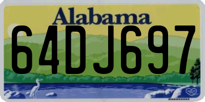 AL license plate 64DJ697
