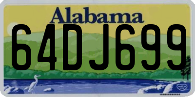 AL license plate 64DJ699