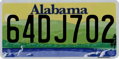 AL license plate 64DJ702