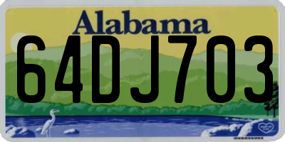 AL license plate 64DJ703