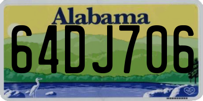 AL license plate 64DJ706