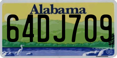 AL license plate 64DJ709