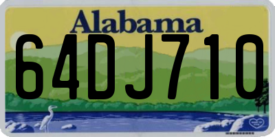 AL license plate 64DJ710