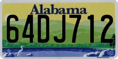 AL license plate 64DJ712