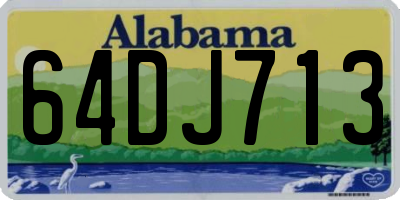 AL license plate 64DJ713