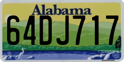 AL license plate 64DJ717