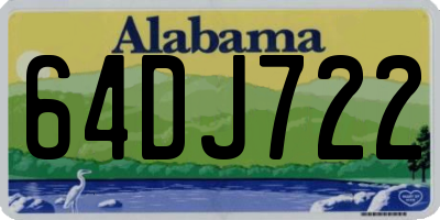 AL license plate 64DJ722