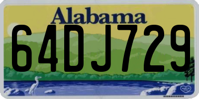 AL license plate 64DJ729