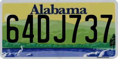 AL license plate 64DJ737