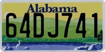 AL license plate 64DJ741