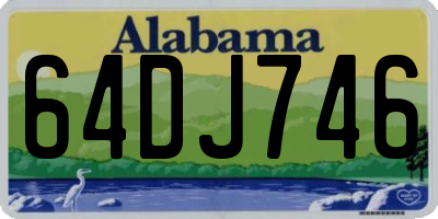 AL license plate 64DJ746