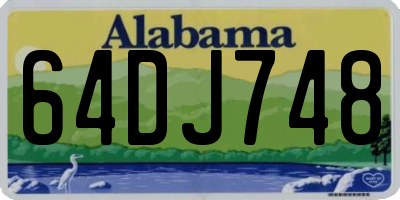 AL license plate 64DJ748