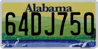 AL license plate 64DJ750