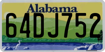 AL license plate 64DJ752
