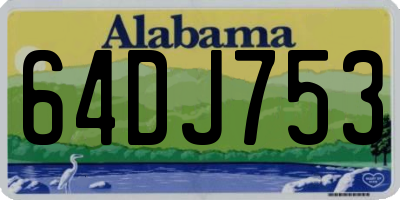 AL license plate 64DJ753