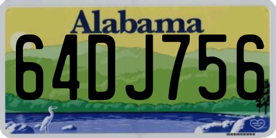 AL license plate 64DJ756