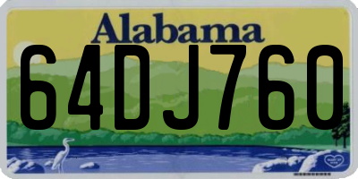 AL license plate 64DJ760