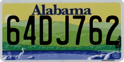 AL license plate 64DJ762