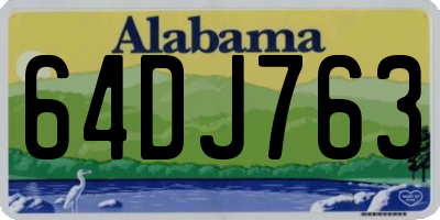 AL license plate 64DJ763