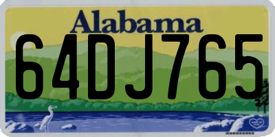 AL license plate 64DJ765