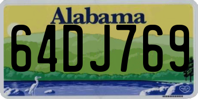 AL license plate 64DJ769