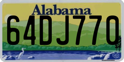 AL license plate 64DJ770