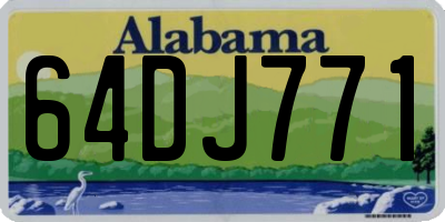 AL license plate 64DJ771