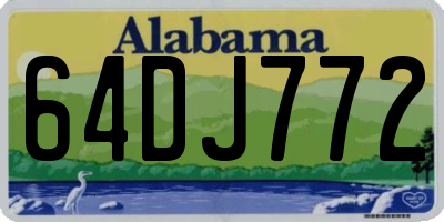 AL license plate 64DJ772