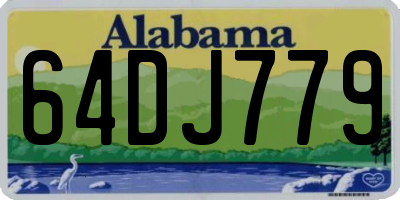 AL license plate 64DJ779