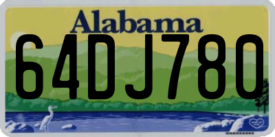 AL license plate 64DJ780