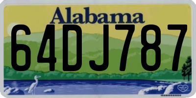 AL license plate 64DJ787