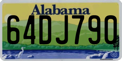 AL license plate 64DJ790