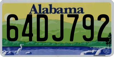 AL license plate 64DJ792
