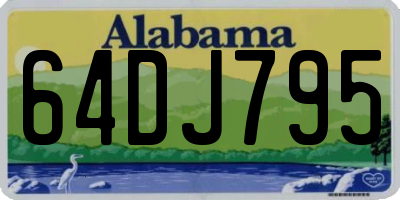 AL license plate 64DJ795