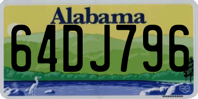 AL license plate 64DJ796