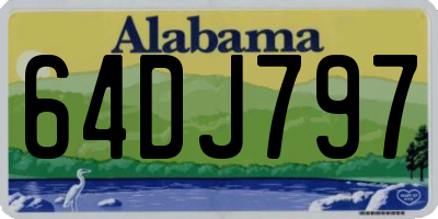AL license plate 64DJ797