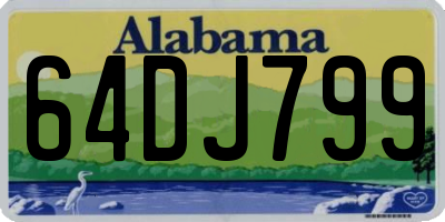 AL license plate 64DJ799