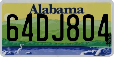 AL license plate 64DJ804