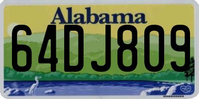 AL license plate 64DJ809